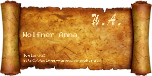Wolfner Anna névjegykártya